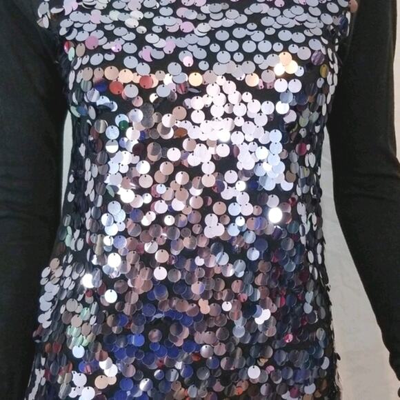 Rare Victoria's Secret Sequin Disc Raglan Top VS - Picture 4 of 8